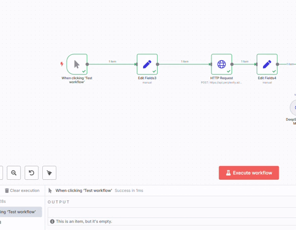 GIF de uma automação de busca